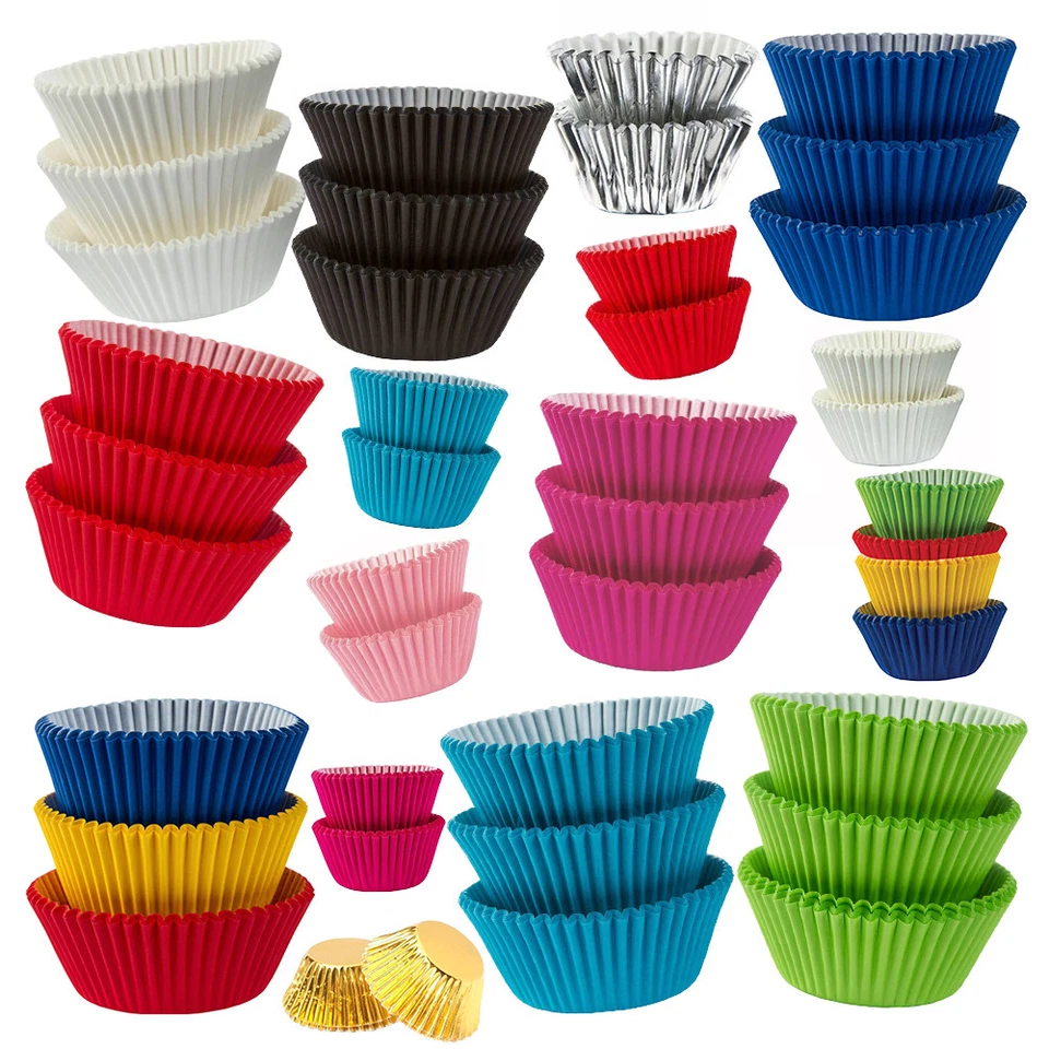 Cupcake Cases Party Supplies Baking Cups- Choose Colour & Size Food Accessories - image 1 of 1