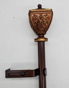 Lenex 5/8" Adjustable Curtain Rod - Aged Brown, Three Sizes - Picture 1 of 2