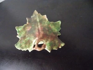 set of 2 ceramic wall vases fall leaf shape 6x6.5 - Picture 1 of 13