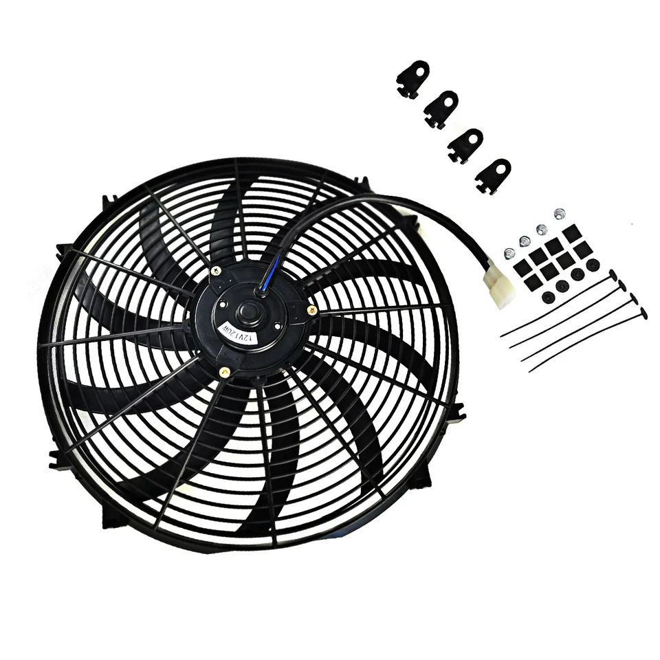 16 Zoll 12V Universal 120W Elektrische Kühlerlüfter Ziehen&Schieben Lüfter Kits - Bild 1 von 4