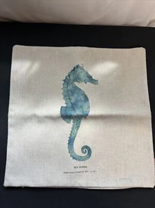 Kingla Home Sea Horse Pillow Cover 16" Square - Picture 1 of 2