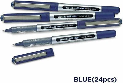 UNI BALL Eye Micro 0.5 MM Roller Pen Set Pack Blue Pack 24 UB 150 JAPAN - Image 1 of 3