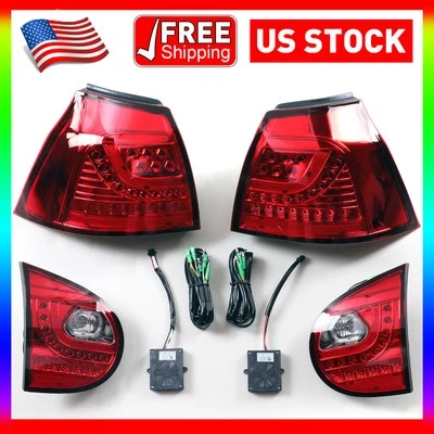 Luces traseras LED para Volkswagen GTI Rabbit Golf 2006-2009 5 luces de freno cromadas Foto 1 de 4