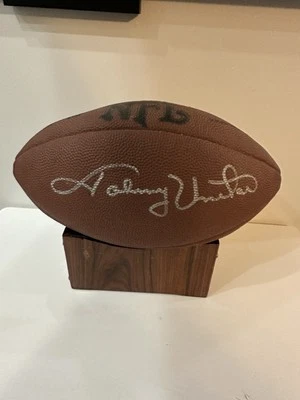 Baltimore Colts Jonny Unitas HOF Signed Authentic Football JSA COA - Image 1 of 4