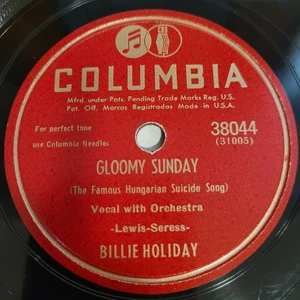 HEAR👂Billie Holiday Gloomy Sunday Night And Day Columbia 38044 Jazz 78 RPM - Imagen 1 de 4