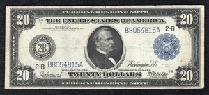 FR. 968 1914 $20 TWENTY DOLLARS FRN FEDERAL RESERVE NOTE NEW YORK, NY VERY FINE - Picture 1 of 2