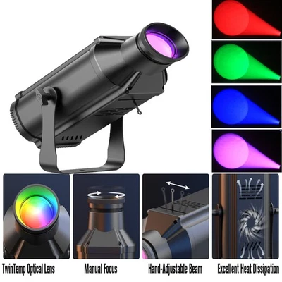 200W RGB Pin Spot Beam Stage Lighting DMX Party Disco DJ Lighting Pinspot Club - Image 1 of 4