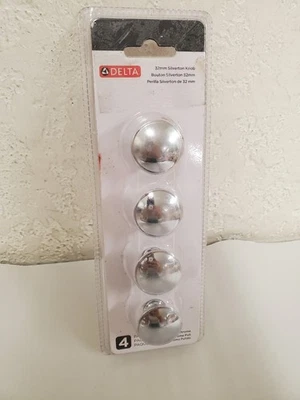 *Pacote com 4* Delta P33747C-PC 1-1/4 pol. botão de gaveta de armário Silverton cromado polido - Imagem 1 de 3