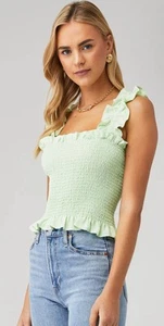 Amanda Uprichard |  Adelene Top in Hypermint - Picture 1 of 5