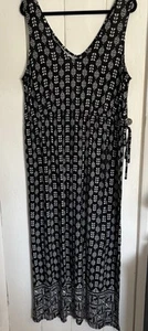 Tu Black Jersey Maxi Dress Size 18 - Picture 1 of 5