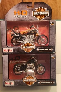 2 - 2014 Maisto '12 HD XL 1200V Seventy-Two & '97 HD FXDWG Dyna Wide Glide NEW - Picture 1 of 2