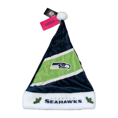 Seattle Seahawks FOCO Forever Collectibles NFL Navidad Santa Sombrero Gorra Nuevo con Etiquetas Foto 1 de 4