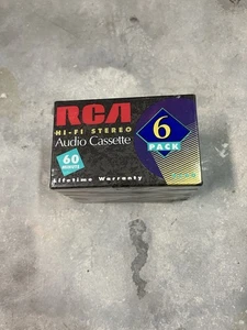 RCA New Sealed 6 Pack Audio Cassette - Picture 1 of 2