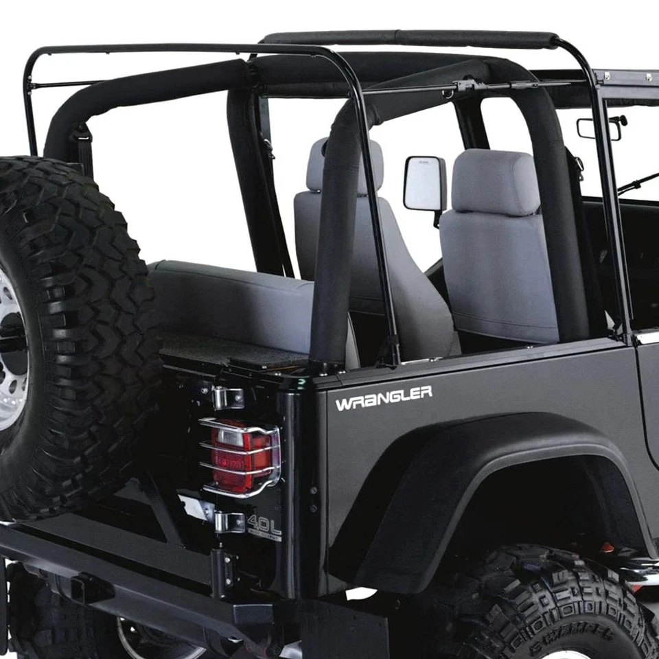For Jeep Wrangler 1987-1995 Rampage Black Soft Top Hardware Kit — 第 1/4 张图片