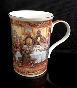 Vintage James Sadler Bone China Weihnachtsliedszene groß Kaffeebecher 8 Unzen EUC - Bild 1 von 9