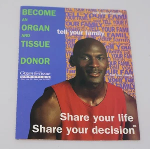 Michael Jordan Chicago Bulls Opuscolo Donatore Organo 1993 Ottime Condizioni - Foto 1 di 6