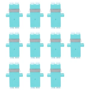 10 Pcs Fiber Optic Flange Adapter Lc Duplex Coupler to Connector - Afbeelding 1 van 8