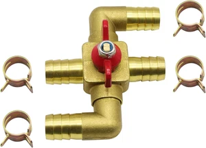 Solid Brass 3/4 Inch Heater Control Valve, 4-Way Automobile Heating Water Valve, - Picture 1 of 12