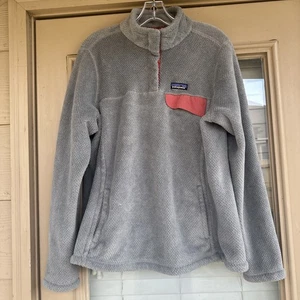 Patagonia Re-Tool Snap-T Pullover Fleece Sweater XL Gray Pockets - Picture 1 of 10