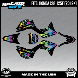 Graphics Kit for Honda CRF125F (2019-2024) CRF 125F Lethal Series - Rainbow - Picture 1 of 4