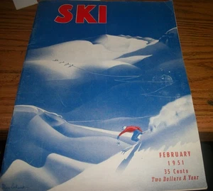 February 1951 SKI Magazine~Nice Ads~Map of Laurentians~ - Picture 1 of 6