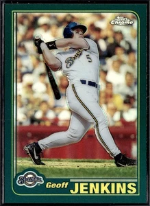 2001 TOPPS CHROME RETROFRACTOR PARALLEL #246 GEOFF JENKINS CENTERED BREWERS SP - Picture 1 of 2
