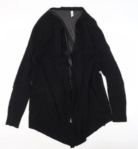 Diesel Women's Black Open Front Cardigan Medium Regular Fit - Picture 1 of 12