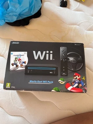 wii starter pack mario kart jailbreack full accessories - Immagine 1 di 4