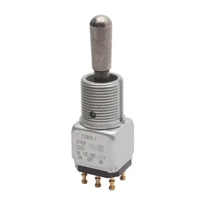 Honeywell 12TW75-7 Toggle Switch, DPDT 2-Pole 3-Position, 5A 115VAC/28VDC - Picture 1 of 10