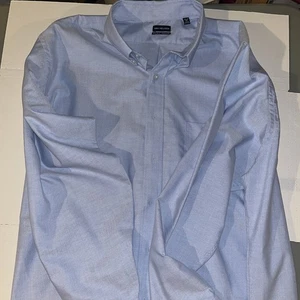Camisa Van Heusen Azul Claro Manga Larga Calce Regular 18.5-19 36/37 Alto 2XL 2XLT - Imagen 1 de 3