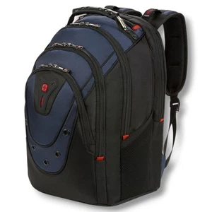 SwissGear Wenger Ibex Pro 16" Laptop Backpack Navy Black 610264 NWT - Afbeelding 1 van 13