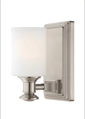 Minka Lavery 5171-84 Harbour Point 1 Light Bathroom Vanity Light Sconce B Nickel - Image 1 of 4