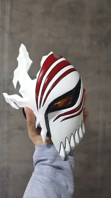 BLEACH Cosplay Kurosaki Ichigo Halloween Performance Blur Half-Face Mask Prop  - Image 1 of 4