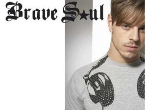 Brave Soul Mens Large Grey Black Earphones Graphic T Shirt Fast Free UK Shipping - Picture 1 of 1