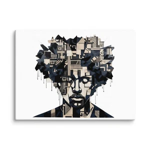 Black Man Mental Health Black Man Wall Art Black Male Art African Canvas - Picture 1 of 7