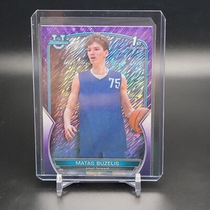 2022-23 Bowman Chrome University Matas Buzelis RC Purple Shimmer Refractor #84