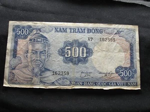 old world currency note SOUTH VIETNAM 500 dong 1966 P23 "Tran Hung Dao" #59 - Picture 1 of 2