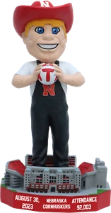Herbie Husker Nebraska Cornhuskers Volleyball World Record Bobblehead NCAA - Picture 1 of 1