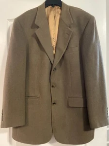 Vintage BILL BLASS Blazer 100% Camel Hair Brown Blazer Jacket Sport Coat - Picture 1 of 9