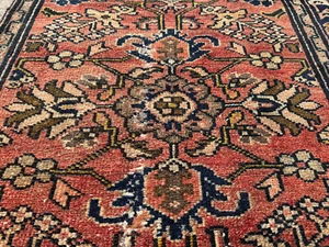 2x9 ANTIQUE RUNNER RUG handmade VINTAGE narrow old worn handwoven real mute 2x10 - Picture 1 of 15