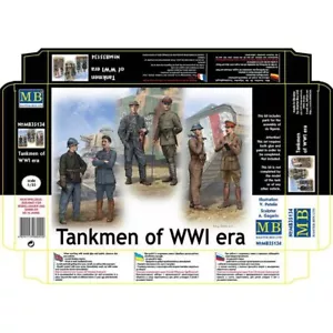 MASTER BOX 35134 Plastik Figuren Bausatz Maßstab 1:35 Panzermänner der Ära WWI. Plastikmodell - Bild 1 von 21