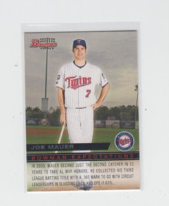 2010 Bowman Expectations Joe Mauer Buster Posey #BE13