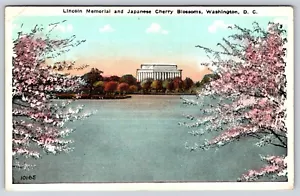 c1920 Virginia, Lincoln Memorial und Japanesse Cherry Blossoms, Washington, DC - Bild 1 von 4