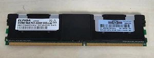HP Elpida 512Mb PC2-5300F HP 398705-051 Ref00350 - Picture 1 of 3
