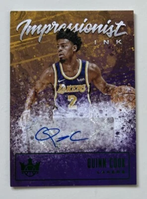 2019-20 PANINI COURT KINGS QUINN COOK IMPRESSIONIST INK AUTO /10 LAKERS #II-QCO - Image 1 of 4