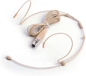 Skin Headset Microphone (TA4F) 4pin Mini XLR For Shure Wireless Beltpack - Picture 1 of 6