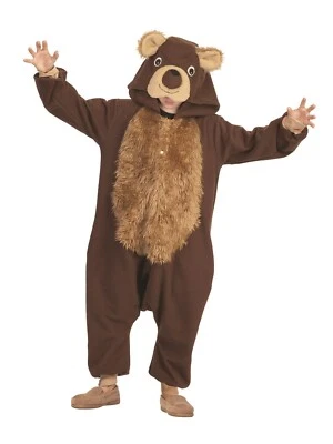 ДЕТСКИЙ КОСТЮМ МЕДВЕДЯ БЕЙЛИ ПЛЮШЕВЫЙ ДЕТЕНЫШ ЛЕСНОЕ ЖИВОТНОЕ ПИЖАМА КОРИЧНЕВЫЕ ЗАБАВЫ ДЕТСКИЙ  - Изображение 1 из 4
