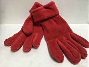 GIRLS WINTER FLEECE GLOVES SIZE 8- 18 RED COLOR NEW WITH TAG - Picture 1 of 2
