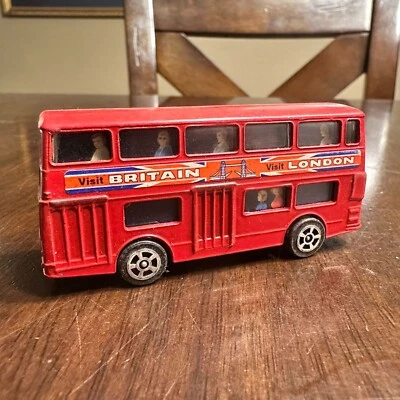 Vintage Corgi Juniors Daimler Fleetline Red London Double-Decker Bus - Image 1 of 4