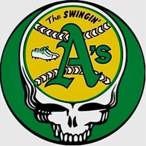 (3) Oakland A's Grateful Dead Stealie Skull Waterproof Vinyl Stickers 3x3 Decals - Picture 1 of 1